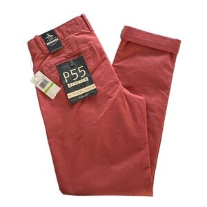 Original Penguin Men's Slim Fit P55 Stretch Chino Pants in Faded Rose 30x32